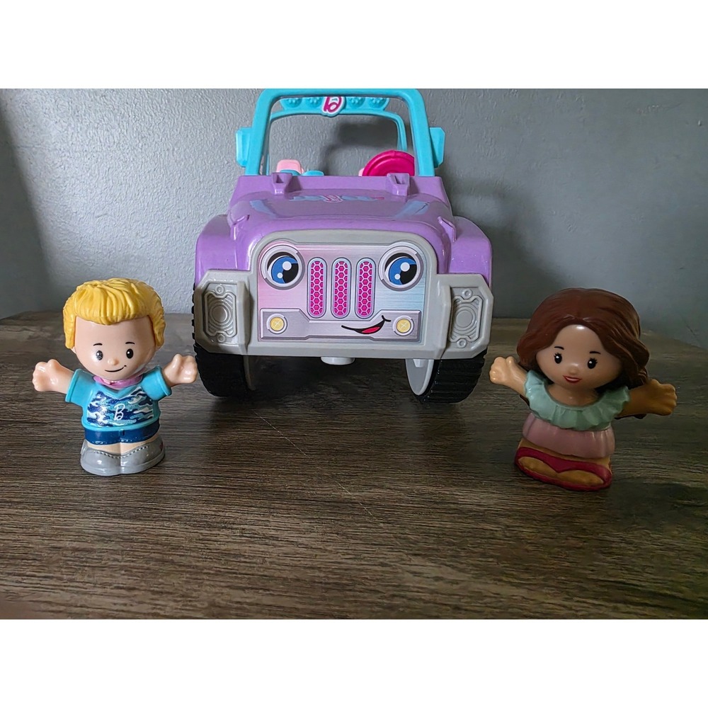 Fisher-Price Little People Barbie Beach Cruiser Purple Jeep with Ken Barbie 2023
